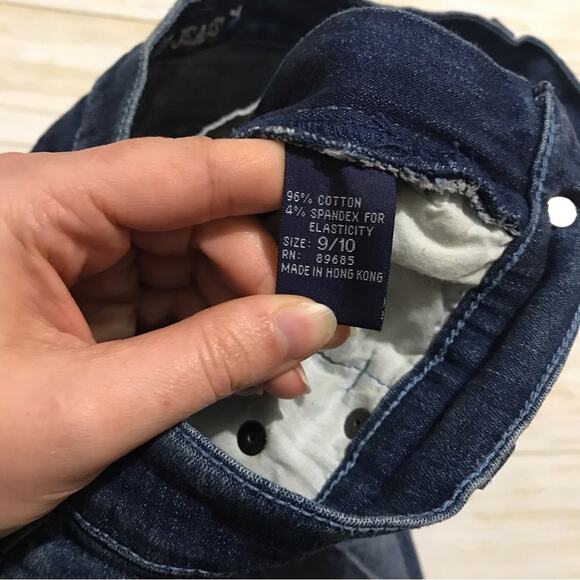 Long Modest Sandblasted Textured Light Wash Stretch Denim Jean Skirt Size Small - Picture 3 of 5